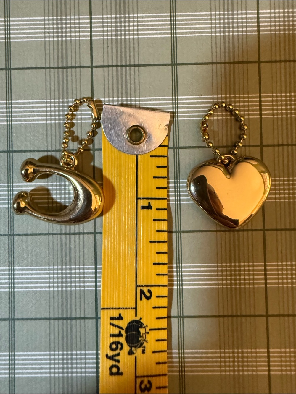 Coach Gold-Tone Heart and 'C' Key Charms - Picture 3 of 3